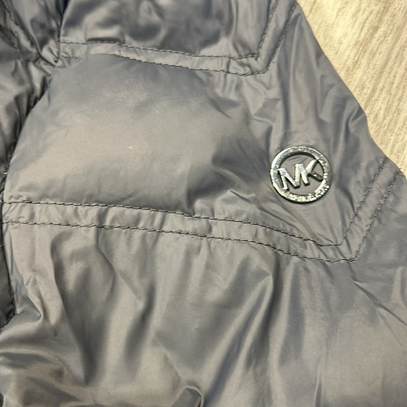 Michael Kors Packable Down Long Puffer Coat – Chevron Quilted Slate Gray / Sz M - Picture 5 of 9